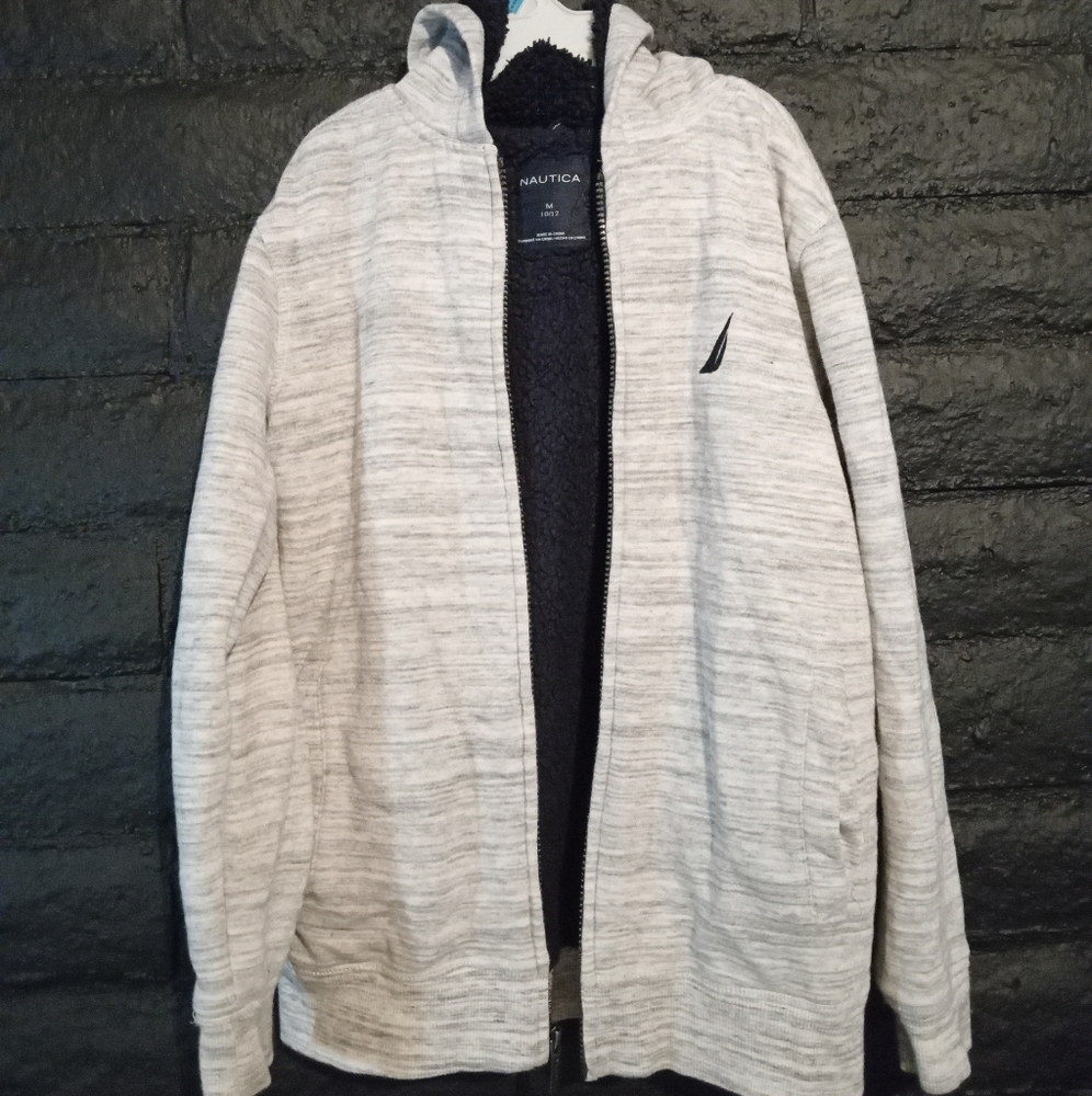 Nautica Grey Hoodie- Size M Boys